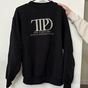 Official Taylor Swift Merch Tortured Poets Department Crewneck Sweatshirt Sz M